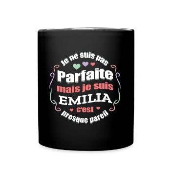 EMILIA PARFAITE - PRENOM EMILIA - Mug uni - noir - Devant