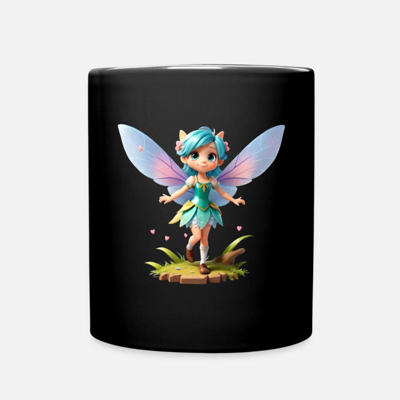 Fairy 3D - Full Colour Mug - black