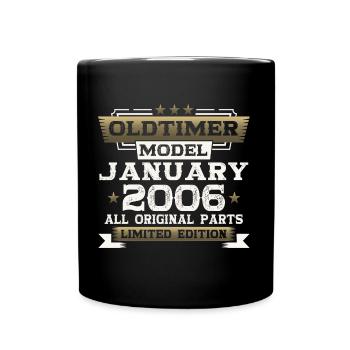 18e anniversaire voiture classique janvier 2006 - Mug uni - noir - Devant