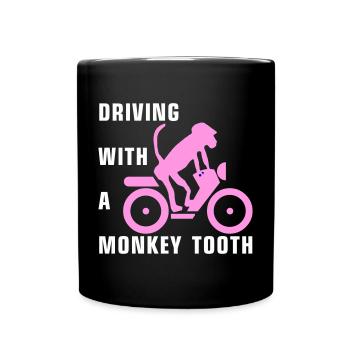 Conduire avec une dent de singe - Affenzahn - Mug uni - noir - Devant