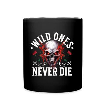 Crâne Crâne Squelette Moto Biker Gang - Mug uni - noir - Devant