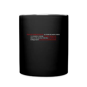 La vie en noir (poème) - Mug uni - noir - Devant