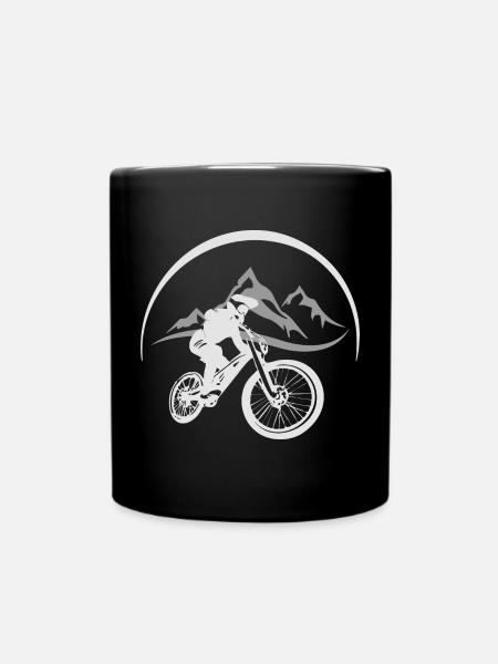 Mountain Biker - Full Colour Mug - black