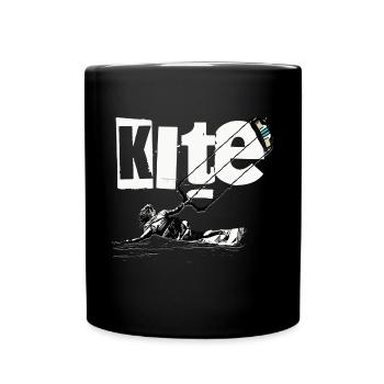 Cerf-volant - Mug uni - noir - Devant