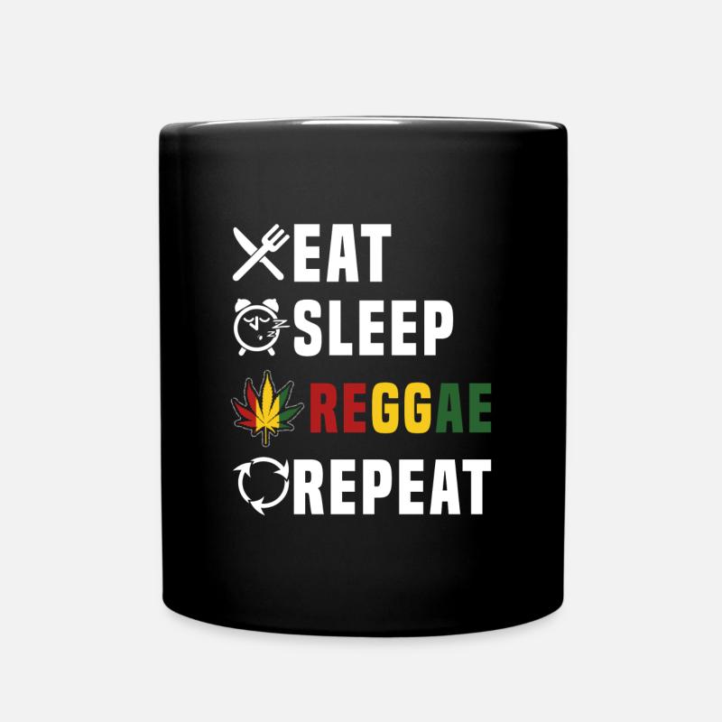 Manger Sommeil Reggae Répéter - Mug uni - noir