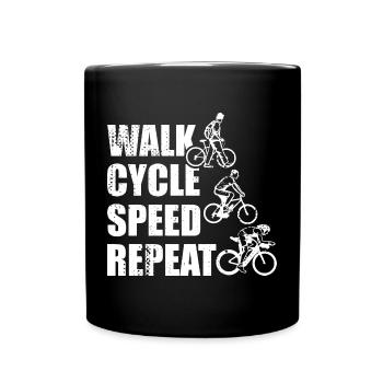Horaire pour les cyclistes - Mug uni - noir - Devant