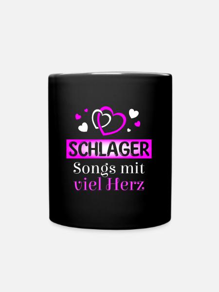 Des chansons de Schlager qui ont beaucoup de cœur - Mug uni - noir