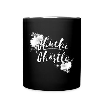Chuchichästli typo | Chuchichäschtli  - Tasse einfarbig - Schwarz - Vorne
