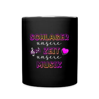 Schlager, our time, our music - Full Colour Mug - black - Front