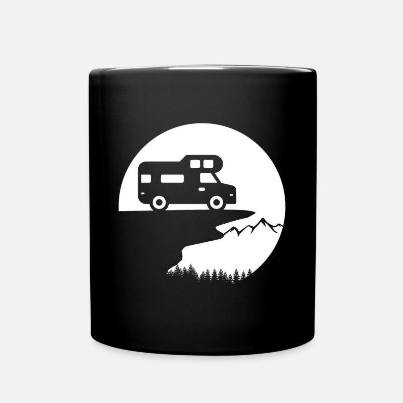 Vanlife Adventure: Stylish Camper Design - Full Colour Mug - black