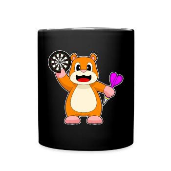 Cible de fléchettes de hamster - Mug uni - noir - Devant