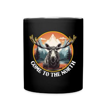 Come to the North - Look for Your Adventure - Full Colour Mug - black - Front