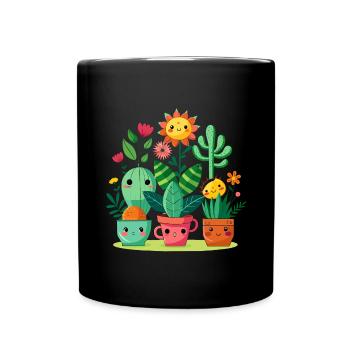 Plant friends - Full Colour Mug - black - Front