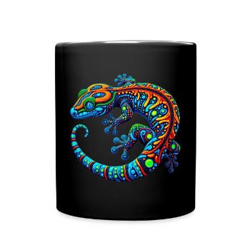 Gecko - Tasse einfarbig - Schwarz - Vorne