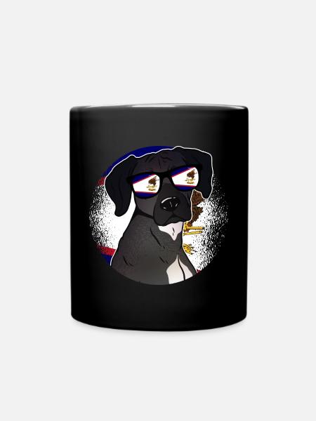 Amerikanisch-Samoa - Tasse einfarbig - Schwarz