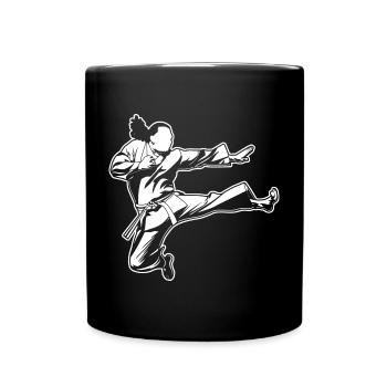 Karate - Tasse einfarbig - Schwarz - Vorne