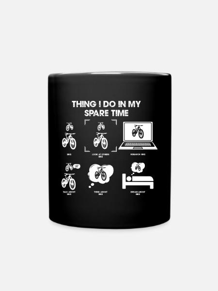 Penser à vélo pendant le temps libre - Mug uni - noir