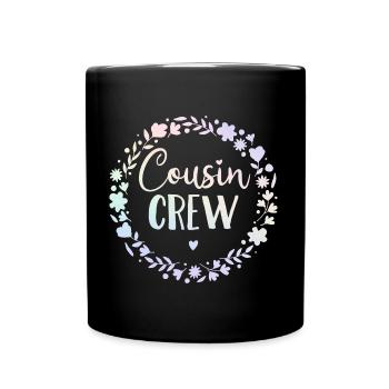 Cousin Crew Cousine Große Cousine Kleine Cousine - Tasse einfarbig - Schwarz - Vorne