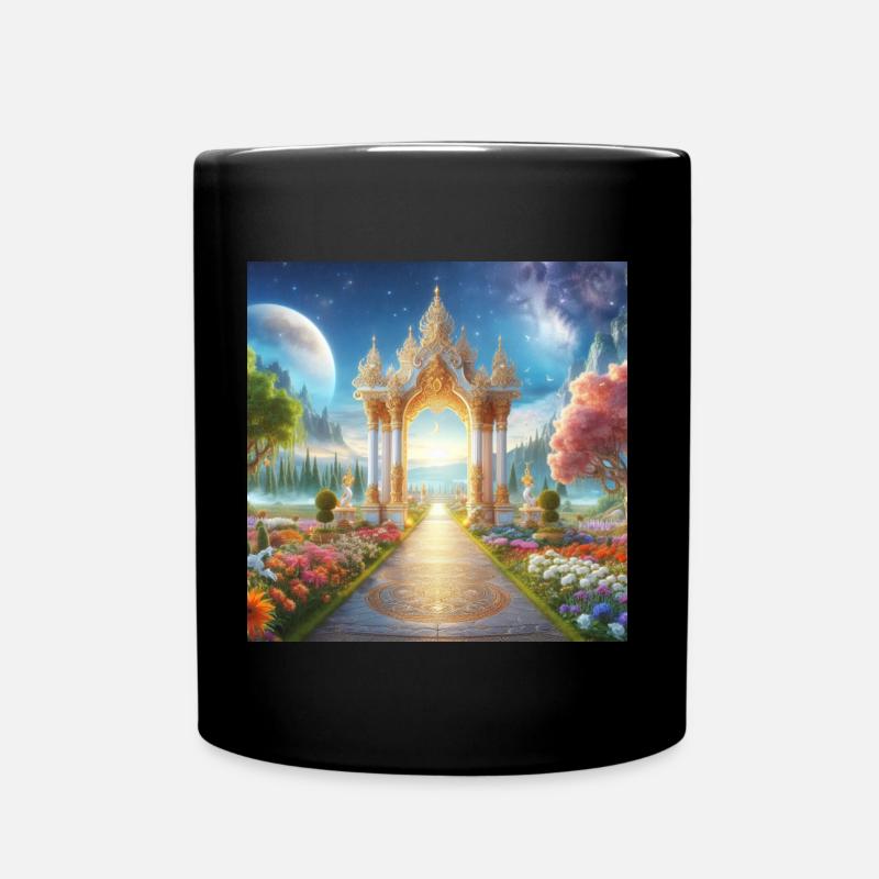 Paradies - Tasse einfarbig - Schwarz