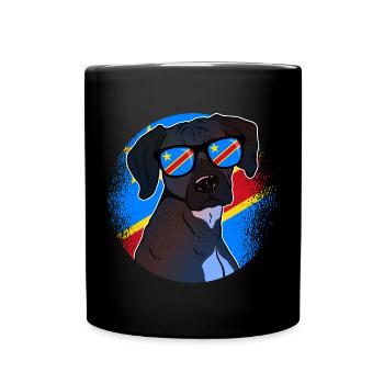 Demokratische Republik Kongo - Tasse einfarbig - Schwarz - Vorne