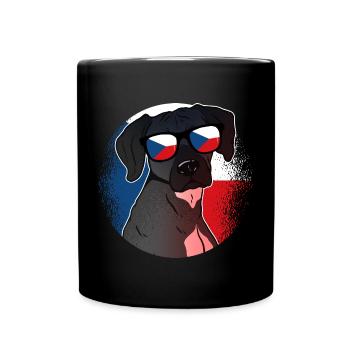 Tschechische Republik - Tasse einfarbig - Schwarz - Vorne