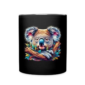 Koala - Tasse einfarbig - Schwarz - Vorne