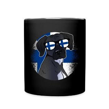 Finnland - Tasse einfarbig - Schwarz - Vorne