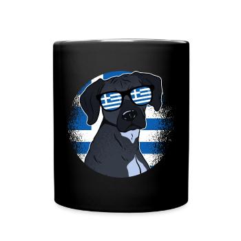 Griechenland - Tasse einfarbig - Schwarz - Vorne