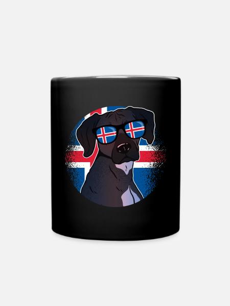 Island - Tasse einfarbig - Schwarz