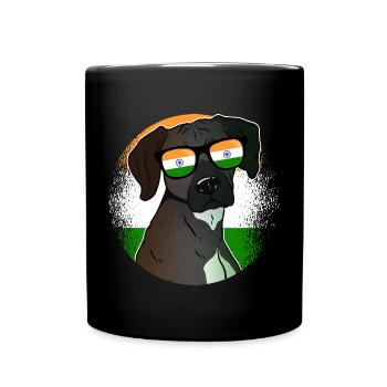 Indien - Tasse einfarbig - Schwarz - Vorne