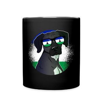 Lesotho - Tasse einfarbig - Schwarz - Vorne