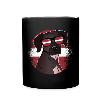 Latvia - Full Colour Mug - black - Front