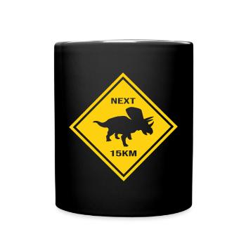 Achtung Torosaurus - Tasse einfarbig - Schwarz - Vorne