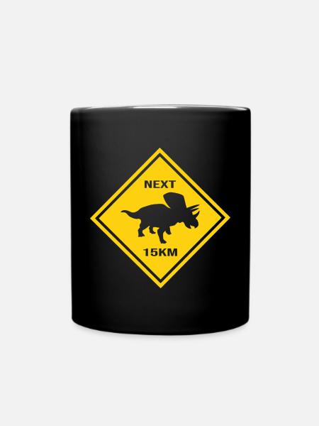 Achtung Torosaurus - Tasse einfarbig - Schwarz