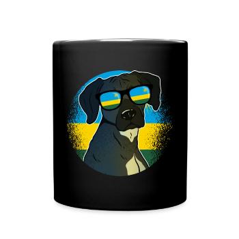 Ruanda - Tasse einfarbig - Schwarz - Vorne