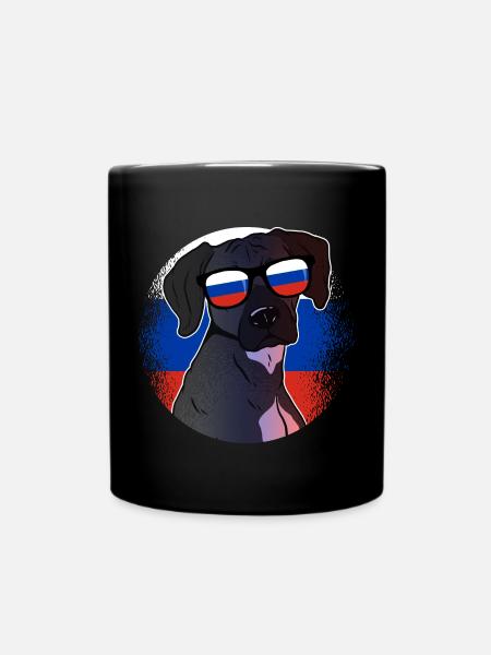 Russland - Tasse einfarbig - Schwarz