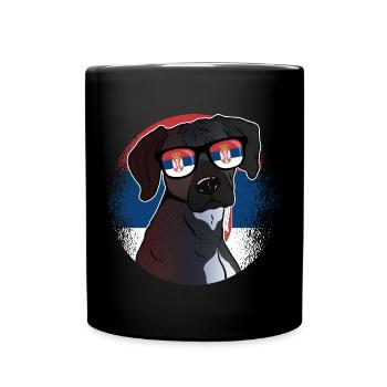 Serbien - Tasse einfarbig - Schwarz - Vorne