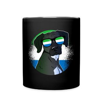 Sierra Leone - Tasse einfarbig - Schwarz - Vorne