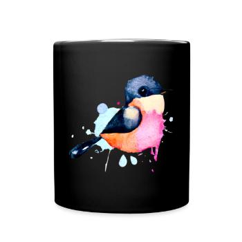 Meise - Tasse einfarbig - Schwarz - Vorne