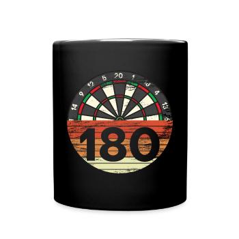 Vintage Dartboard - Full Colour Mug - black - Front