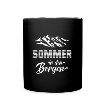 Sommer in den Bergen - Tasse einfarbig - Schwarz - Vorne