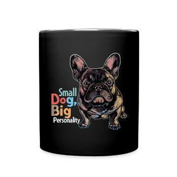 Bouledogue français mignon - Mug uni - noir - Devant