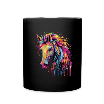 L’amour des chevaux - Mug uni - noir - Devant