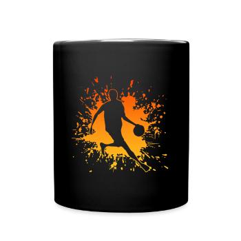 Basketball Streetball Player Baller - Tasse einfarbig - Schwarz - Vorne