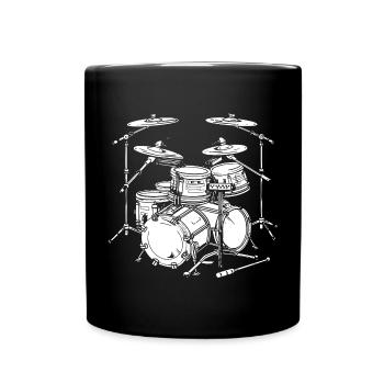 Drum Graphics - Full Colour Mug - black - Front