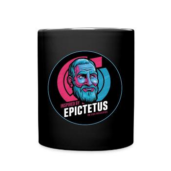 Epiktet Stoiker Philosoph Stoizismus Epictetus - Tasse einfarbig - Schwarz - Vorne