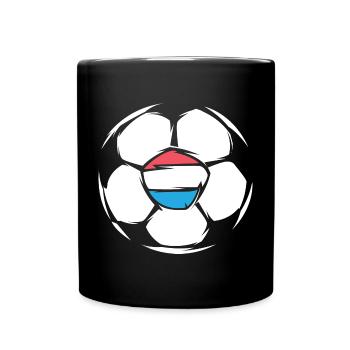 Icône de ballon d’illustration de football de l’équipe des Pays-Bas - Mug uni - noir - Devant