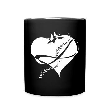 Amour infini Le cœur avale l’infini - Mug uni - noir - Devant
