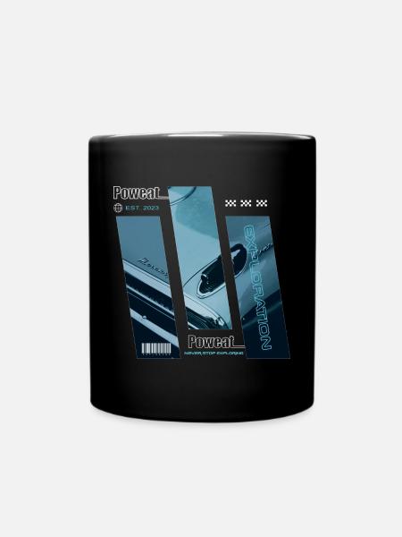 Never Stop Exploring - Tasse einfarbig - Schwarz