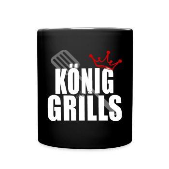 King of the Grill Crown Gill Cutlery - Full Colour Mug - black - Front